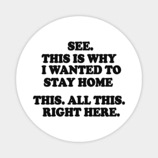 See This Is Why I Wanted To Stay Home This All This Right Here Shirt, Funny Shirts For Work, Unisex Graphic Tee, Sarcastic Shirt, Humor Tee Magnet